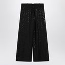 Rotate Birger Christensen Wide Black Trousers With Sequins