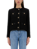 Dolce & Gabbana Single Breasted Tweed Bouclé Short Jacket