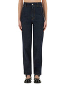 Moschino "Laurel Crown Patch" Pantalon en jean