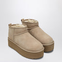 Ugg Classic Ultra Mini Boots With Sand Coloured Platform