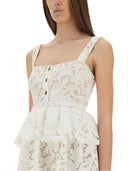 Self Portrait Lace Ruffle Mini Dress