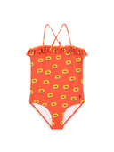 Bobo choisit le costume d'interopérabilité des filles avec des tournesols partout