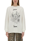Ganni Cotton Embroidered T Shirt