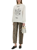 Ganni Cotton Embroidered T Shirt