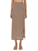 Alysi "Micro Stripe" Longuette nederdel