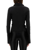 Versace Jeans Couture Shirt With Ruffles And "Institutional Logo"