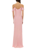 Self Portrait Long Dress With Floral Appliqués