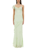 Self Portrait Long Dress With Floral Appliqués