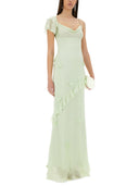 Self Portrait Long Dress With Floral Appliqués
