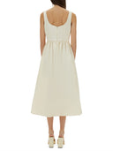 Self Portrait Midi Dress With Floral Appliqués