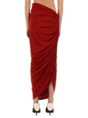 Magda Butrym Asymmetrical Draped Midi Nederdel
