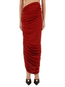 Magda Butrym Asymmetrical Draped Midi Nederdel