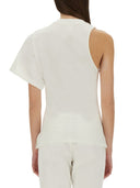 Courreges en skulder t -shirt i scuba