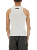 Marine Serre Tank Top A Costine Con Logo Moon