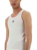Marine Serre Tank Top A Costine Con Logo Moon