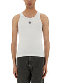 Marine Serre Tank Top A Costine Con Logo Moon