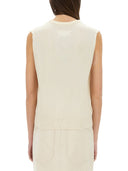 Maison Margiela V chaleco de lana de cuello