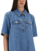 Ganni Mini Robe avec broderie Sangallo