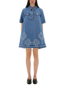 Ganni Mini Robe avec broderie Sangallo