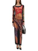 Marine Serre Long Robe "Statues"