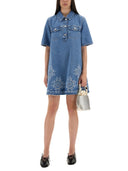 Ganni Mini Robe avec broderie Sangallo