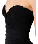 Elisabetta Franchi Black Bustier Mini Dress