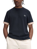 Fred Perry T camisa con borde de rayas manihe