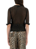 Ganni Transparent Jacquard Top