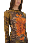 Jean Paul Gaultier "MÉdaillon "langes Kleid