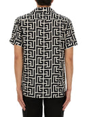 Camisa de pijama de estampado de Balmain Monogram