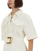 Balmain Cotton Gabardine Korte jurk