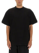 Jil Sander Camiseta de algodón de doble capa