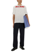 Marni -Baumwoll -T -Shirt mit Maxi -Druck