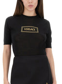 Versace -logo gebreide t -shirt