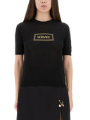 Versace -logo gebreide t -shirt