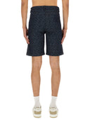 Fendi ff jacquard denim shorts