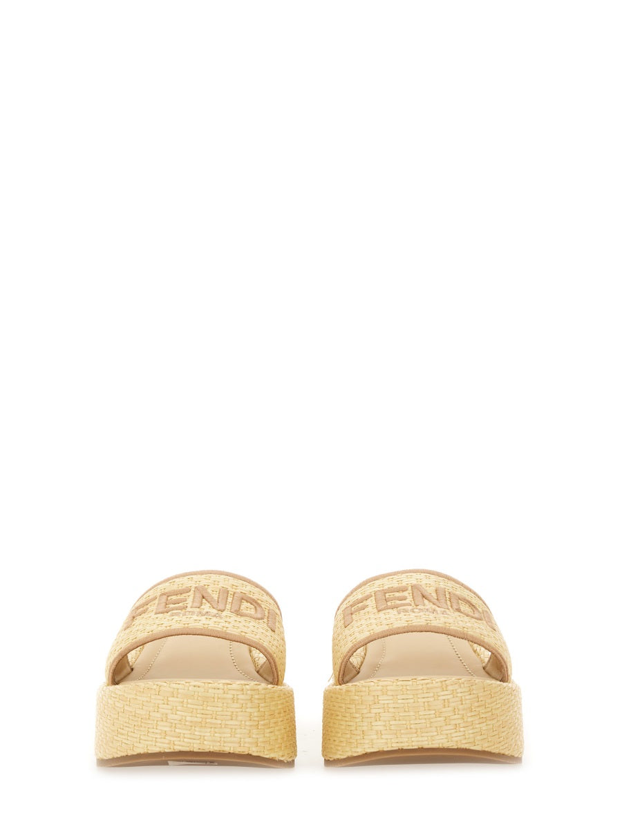 Fendi "Fendi Sunshine" flatform dia sandaal