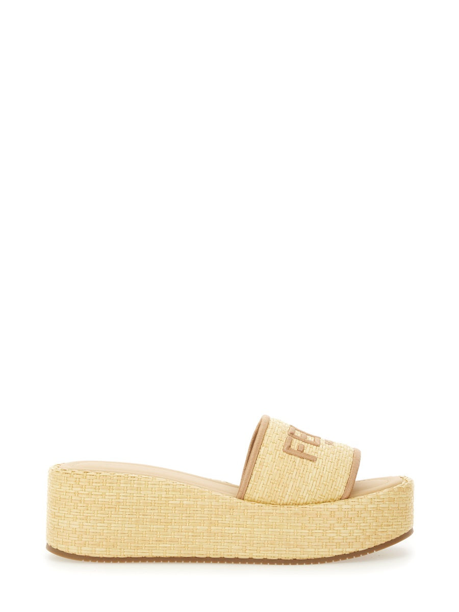 Fendi "Fendi Sunshine" flatform dia sandaal