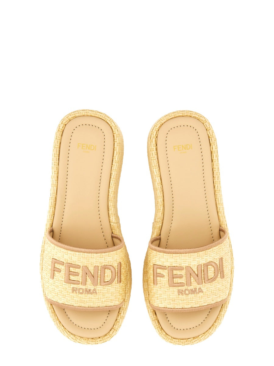 Fendi "Fendi Sunshine" flatform dia sandaal