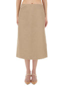 Falda de lino con cera Fendi
