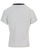 T-shirt aderente con logo emb Script bianco sporco Bianco Blu Ir