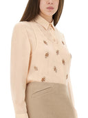 Top de Georgette bordado de Fendi