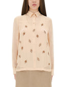Top de Georgette bordado de Fendi