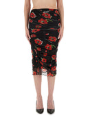 Jupe à maille florale de jean moschino