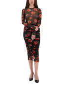 Jupe à maille florale de jean moschino