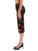 Jupe à maille florale de jean moschino