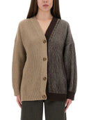 Moschino Jeans Cardigan med Inlay Logo
