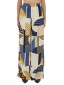 Pantalones de seda con estampado de mosaico Fendi