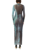 Jean Paul Gaultier "Wasser" Mesh Long Kleid