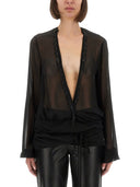 Le chemisier Georgette brodé Attico